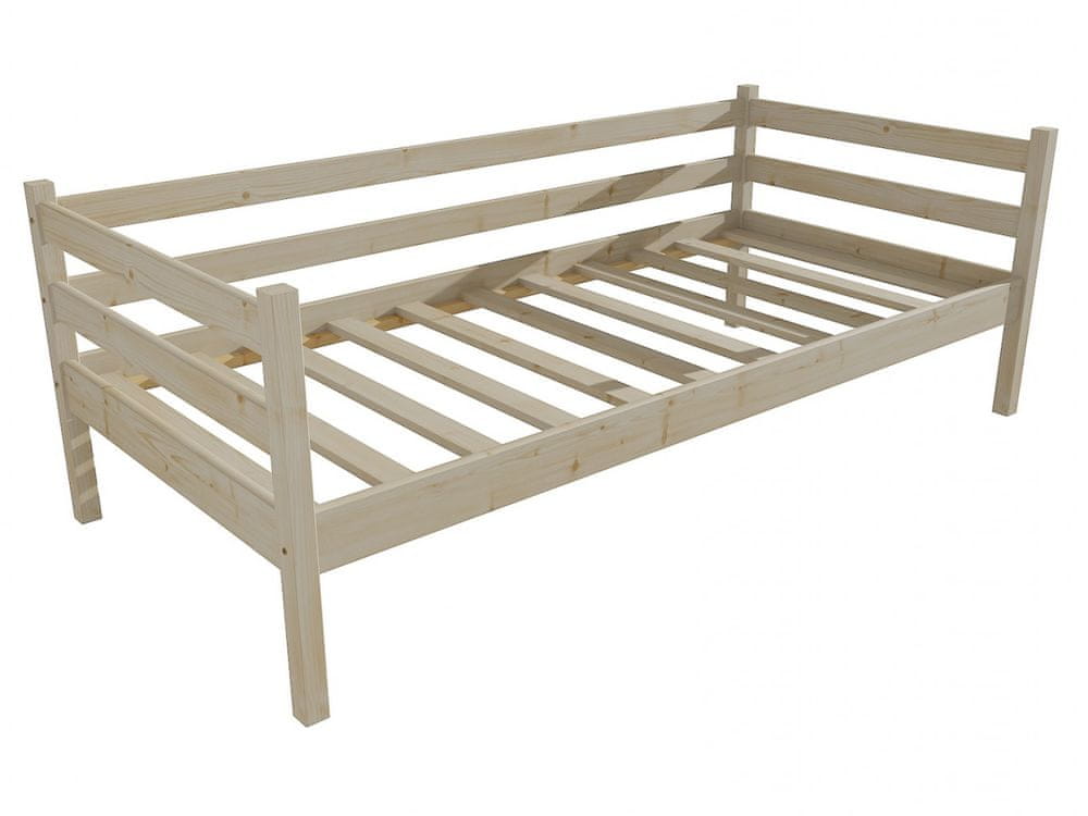 eoshop Detská posteľ DP 028 (Rozmer: 70 x 160 cm, Farba dreva: surové drevo)